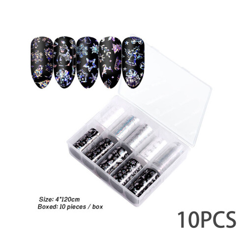 10x kerst/halloween nagelstickers