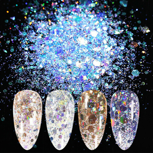 8 Boxen Nagelglitzer-Flocken 3D-Art 1