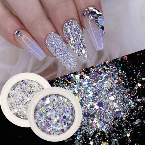 8 Boxen Nagelglitzer-Flocken 3D-Art 2