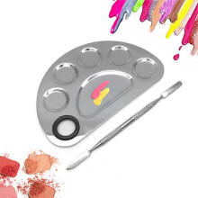 6-Loch-Make-up-Palette aus Edelstahl