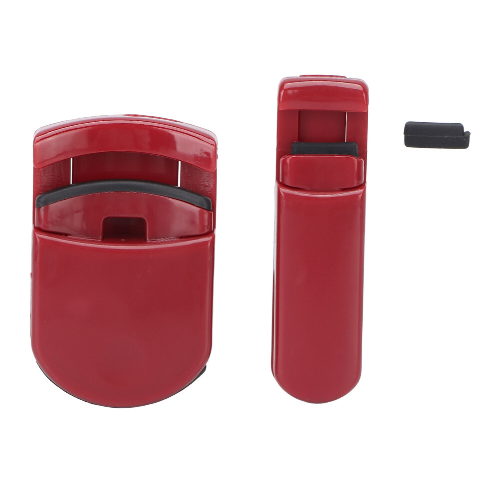 Red (Red) 2Pcs Cute Eyelash Curler Set Portable Wide Angle Lash Lift Tool