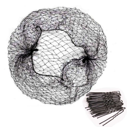 50Pcs Nylon Invisible Hair Nets & Lace Headbands