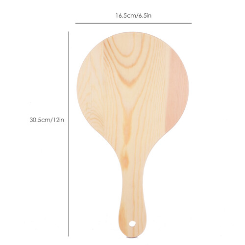 Vintage Wooden Hand Mirror Portable Hanging 1