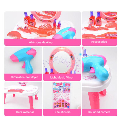 Kinderschminktisch-Spielset mit Kosmetik-Accessoires 1