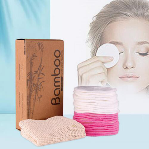 Herbruikbare Make-up Verwijderingspads (3-laags) + Netzak 2