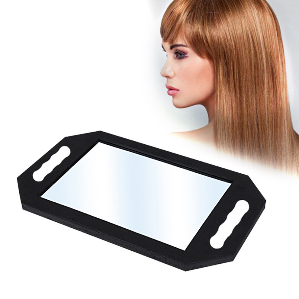 Professional Handheld Mirror Sponge Salon Glass Shockproof