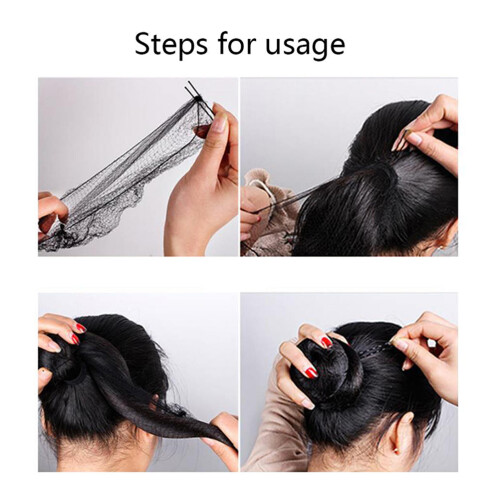 50Pcs Nylon Invisible Hair Nets & Lace Headbands 2