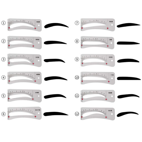 12pcs Eyebrow Shaping Tool Kit with Strap 1
