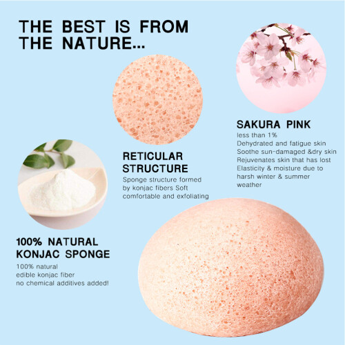 Set 8 Pz Spugne Konjac Naturali per Viso e Corpo 1