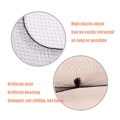 50Pcs Nylon Invisible Hair Nets & Lace Headbands 1