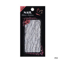 DIY Manicure Decal Wraps 3D Adhesive Mesh Nail Sticker Glitter Foils