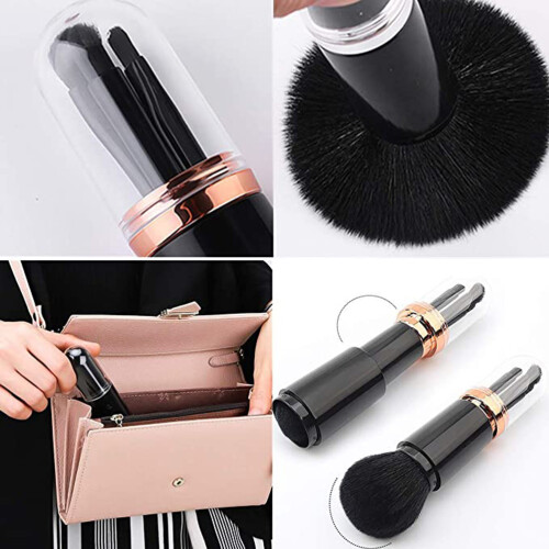 4 in 1 Retractable Makeup Brush Set for Travel 2