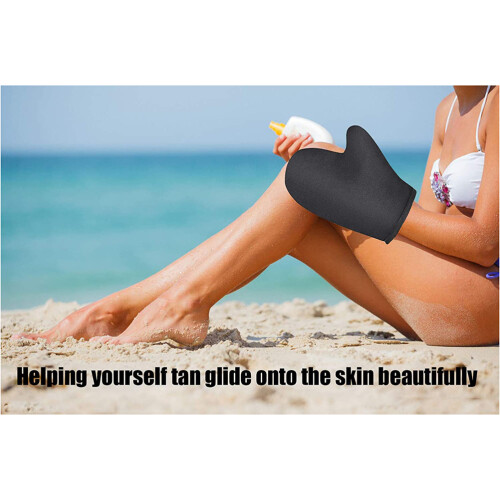 Self Tanning Mitt Reusable Lotion Glove for Face Body 2