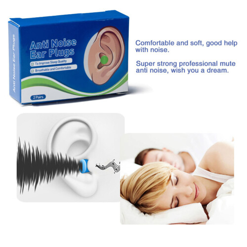 2 Coppie Tappi Orecchie Morbidi Antirumore Isolamento 2