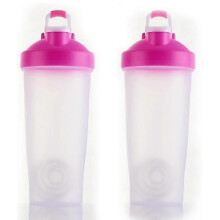 (Pink) Plastic Protein Bottle For Meal Replacement Shakes And Smoothies, Drinks, Mixed Salads
