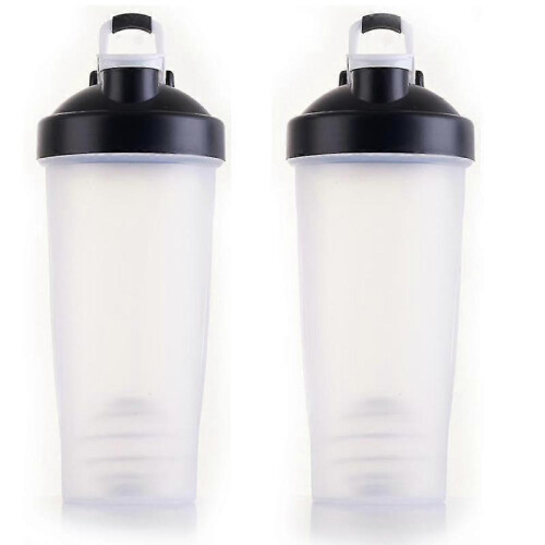 (black) Plastic Protein Bottle For Meal Replacement Shakes And Smoothies, Drinks, Mixed Salads