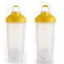 (yellow) Plastic Protein Bottle For Meal Replacement Shakes And Smoothies, Drinks, Mixed Salads