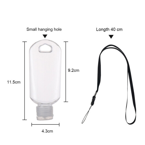 10x 50ml transparente Handdesinfektionsflaschen 1