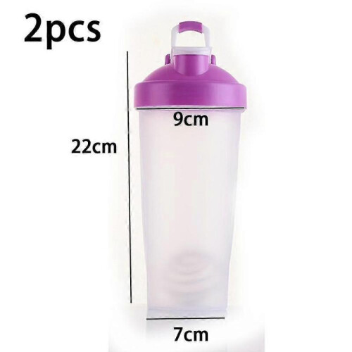 (Purple) Plastic Protein Bottle For Meal Replacement Shakes And Smoothies, Drinks, Mixed Salads 1