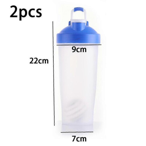 (blue) Plastic Protein Bottle For Meal Replacement Shakes And Smoothies, Drinks, Mixed Salads 1