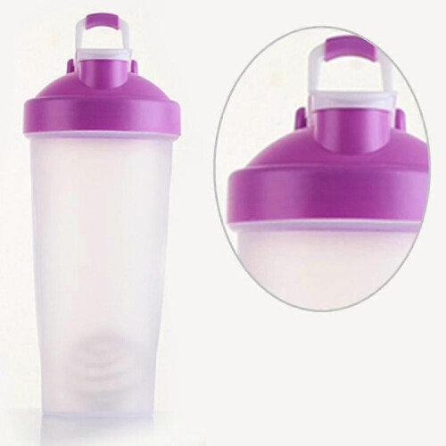 (Purple) Plastic Protein Bottle For Meal Replacement Shakes And Smoothies, Drinks, Mixed Salads 2