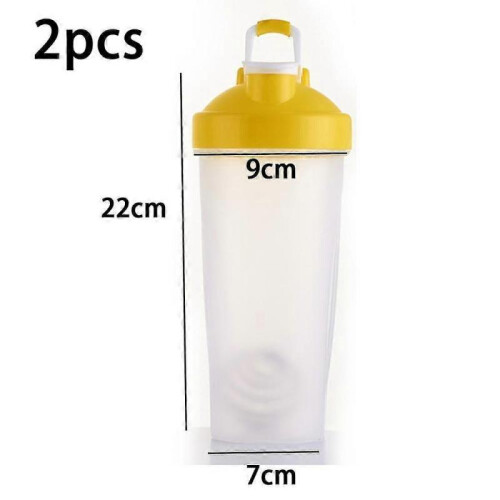 (yellow) Plastic Protein Bottle For Meal Replacement Shakes And Smoothies, Drinks, Mixed Salads 1