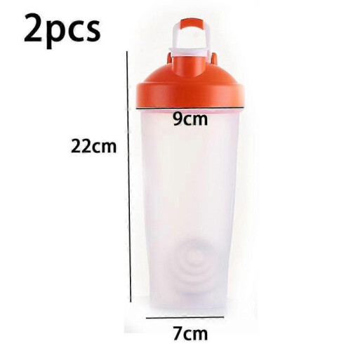(orange) Plastic Protein Bottle For Meal Replacement Shakes And Smoothies, Drinks, Mixed Salads 1