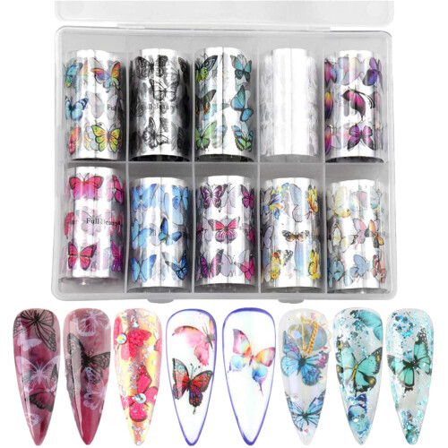 10 Rollen Nagelfolie Vlinder