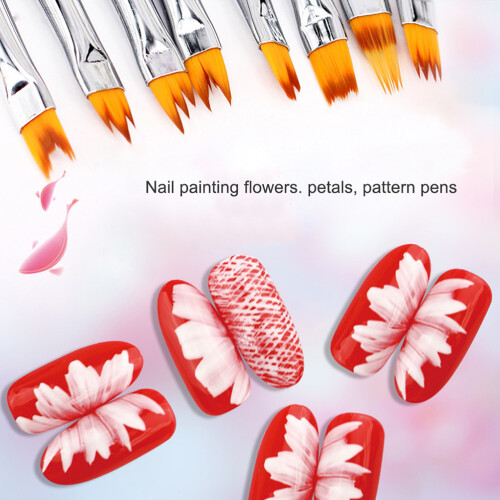 8Pc Gel UV Nail Art Brush Flower Drawing Tool 1