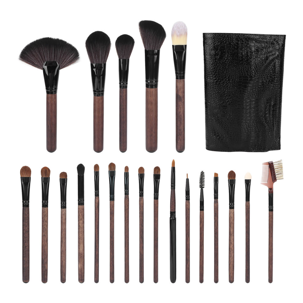 21pcs Makeup Brush Set Wooden Handle Storage Bag