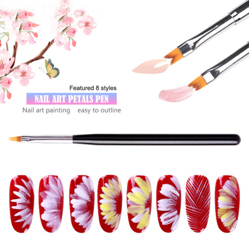8Pc Gel UV Nail Art Brush Flower Drawing Tool 2