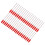(Red) 50Pcs Disposable Eyelash Brushes ABS Red 5