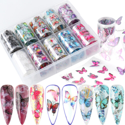 10 Rollen Nagelfolie Vlinder 1