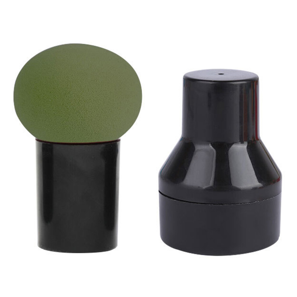 (Matcha) Mushroom Head Makeup Sponge Wet Dry Soft Bouncy with Handle