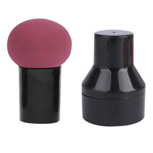(Wine Red) Pilzkopf-Makeupschwamm mit Griff
