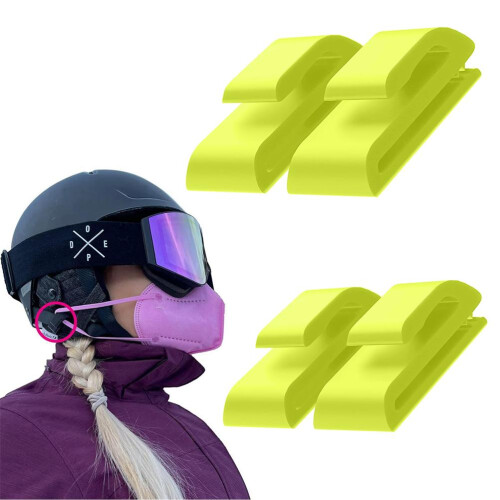 Face Cover Holder for Ski Helmet Easy Mount on Strap