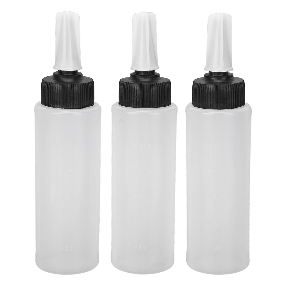 3pcs Hair Color Shampoo Applicator Refillable Salon Squeeze Bottle