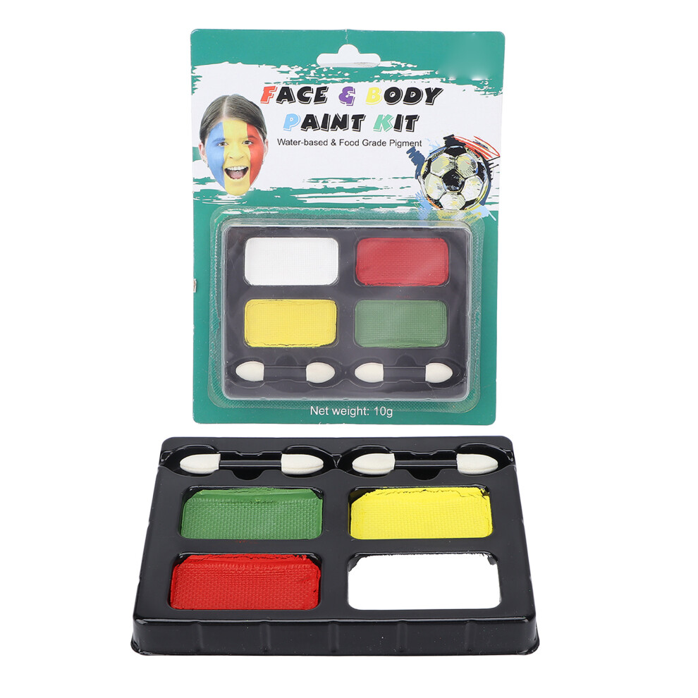 Face Body Paint Kit 4 Colors Hypoallergenic Water Soluble for DIY Art