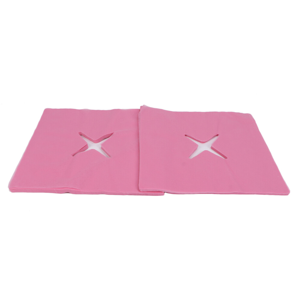 (Pink) 100Pcs Face Rest Cover Hole Design Breathable for Beauty Salons Pink