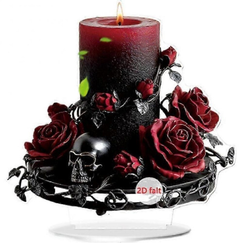 (5) Flat Acrylic Desktop Ornaments Halloween Ghost Ornament, 2D Flat Ornament