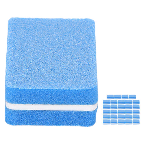 (Blue) 30pcs Green Nail Buffer Block Sanding Tool 2