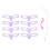 8x Augenbrauen-Schablonen-Set 3D 1