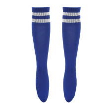 (Blue White) Knielange Fußballsocken Dick Baumwolle Schwarz