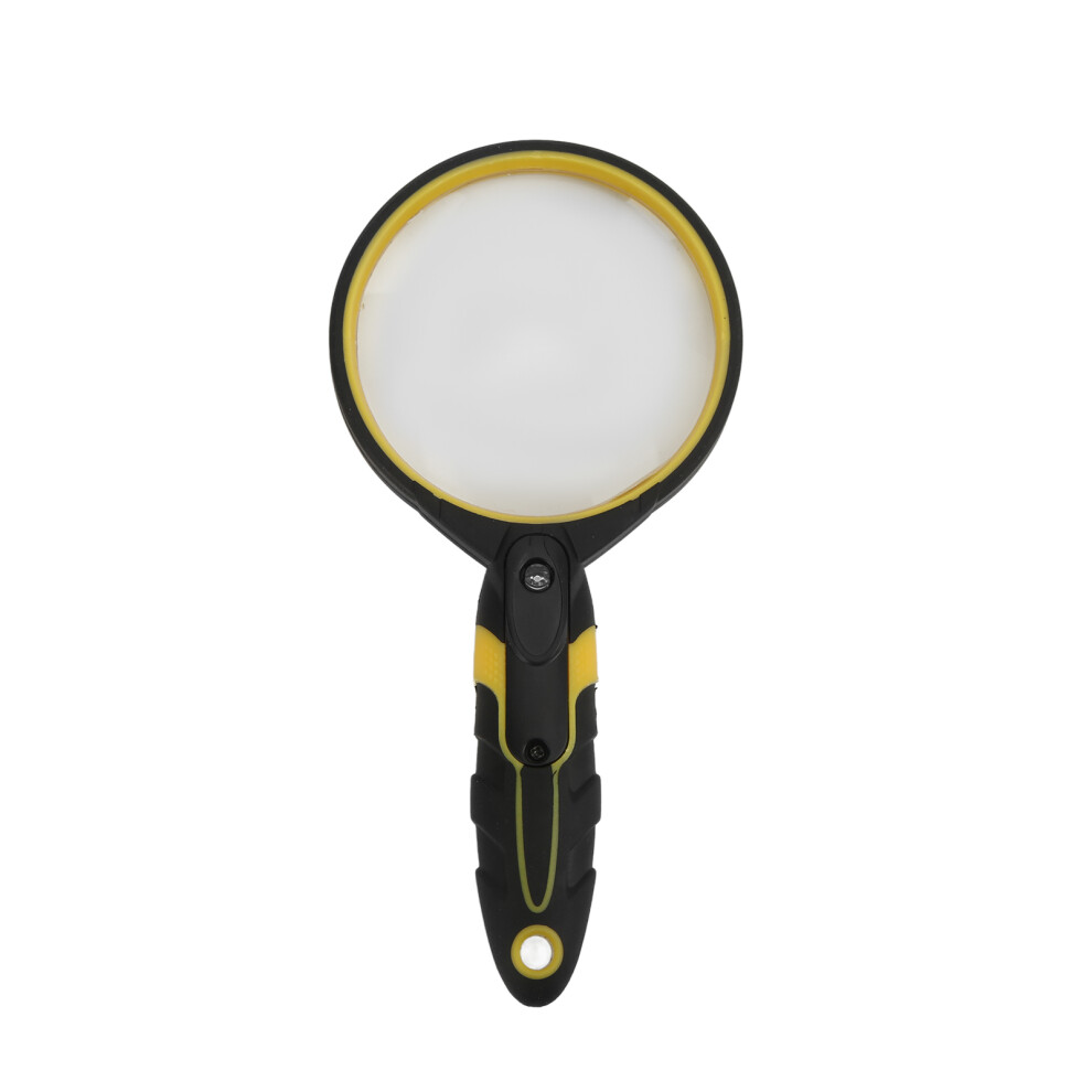 Light Led Magnifying Glass 5X Ergonomic Handheld Magnifier For Reading