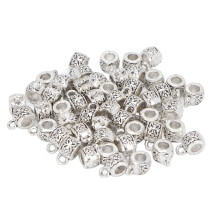 50 Stk Zinn Bartperlen DIY Flechten Schmuck