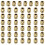 (Gold) 50pz Perline Capelli a Barile in Lega Oro per Barba 1