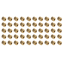 50st Vlecht Kralen Baard Dreadlock Sieraden Goud