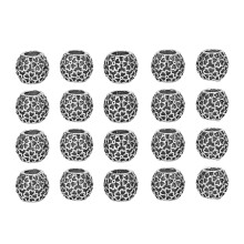 20pcs Retro Alloy Flower Dreadlock Beads DIY Hair Tube Jewelry