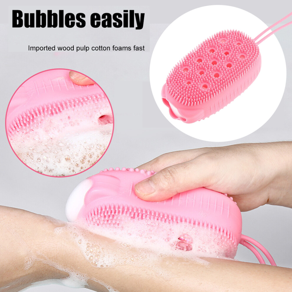 Silicone Bubbles Bath Brush Exfoliating Shower Massage Double Sided