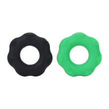 2x Fingerkrafttrainer Silikon 50lb, Dunkelgrün/Schwarz
